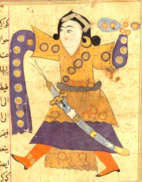 Arab style flux tube. That arm is a flux tube symbol, it's sleeve is the wall of the tube.
