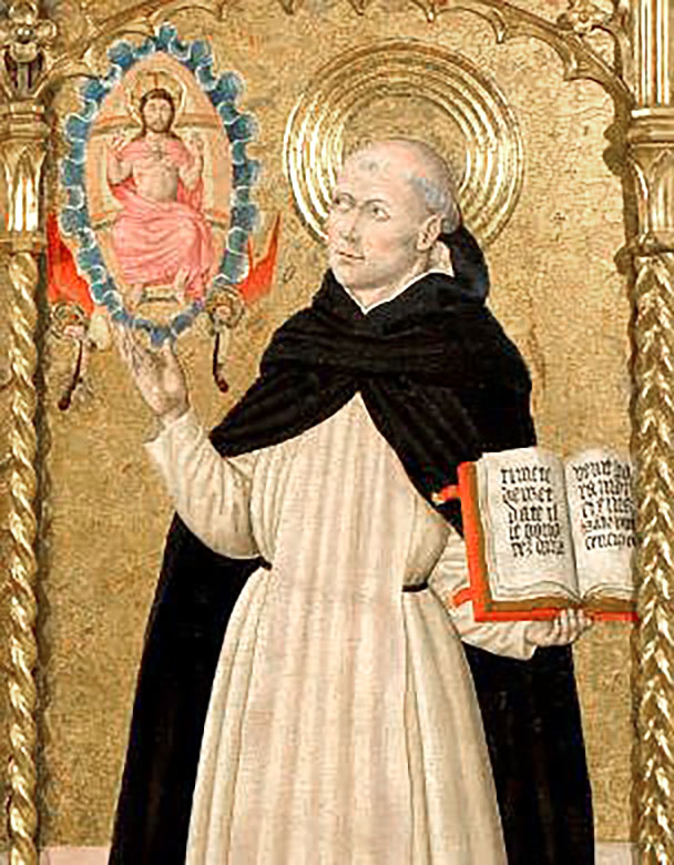 One hand shows going up to the higher dimension,
                                      the book in the other hand is a bidirectional portal-symbol.