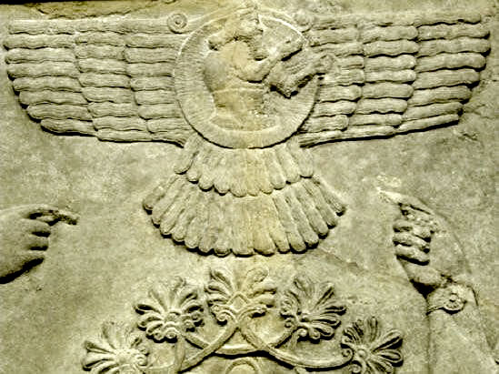 Wings as a horizontal plane with a ring portal at the center gap
